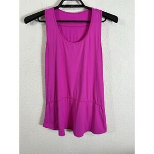 Donajo Top Size XL Fuchsia Pink Sleeveless Polyester Blend Active Tank Tam GG
